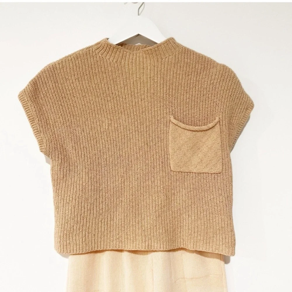 Free People Freya Sweater 2 Piece Pant Set in Summer Peach Combo Size XS 🎉🌟 - Picture 7 of 11